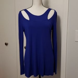 Purple blouse with studs down each sleeve